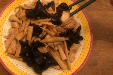 pollo con bambù e funghi ricetta