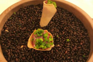 tartare di manzo con crema di rafano