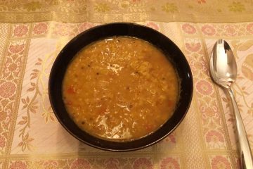 dahl indiano di lenticchie in cottura
